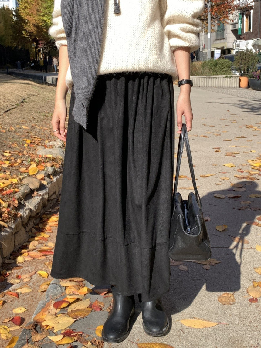 Rue suede flare skirt