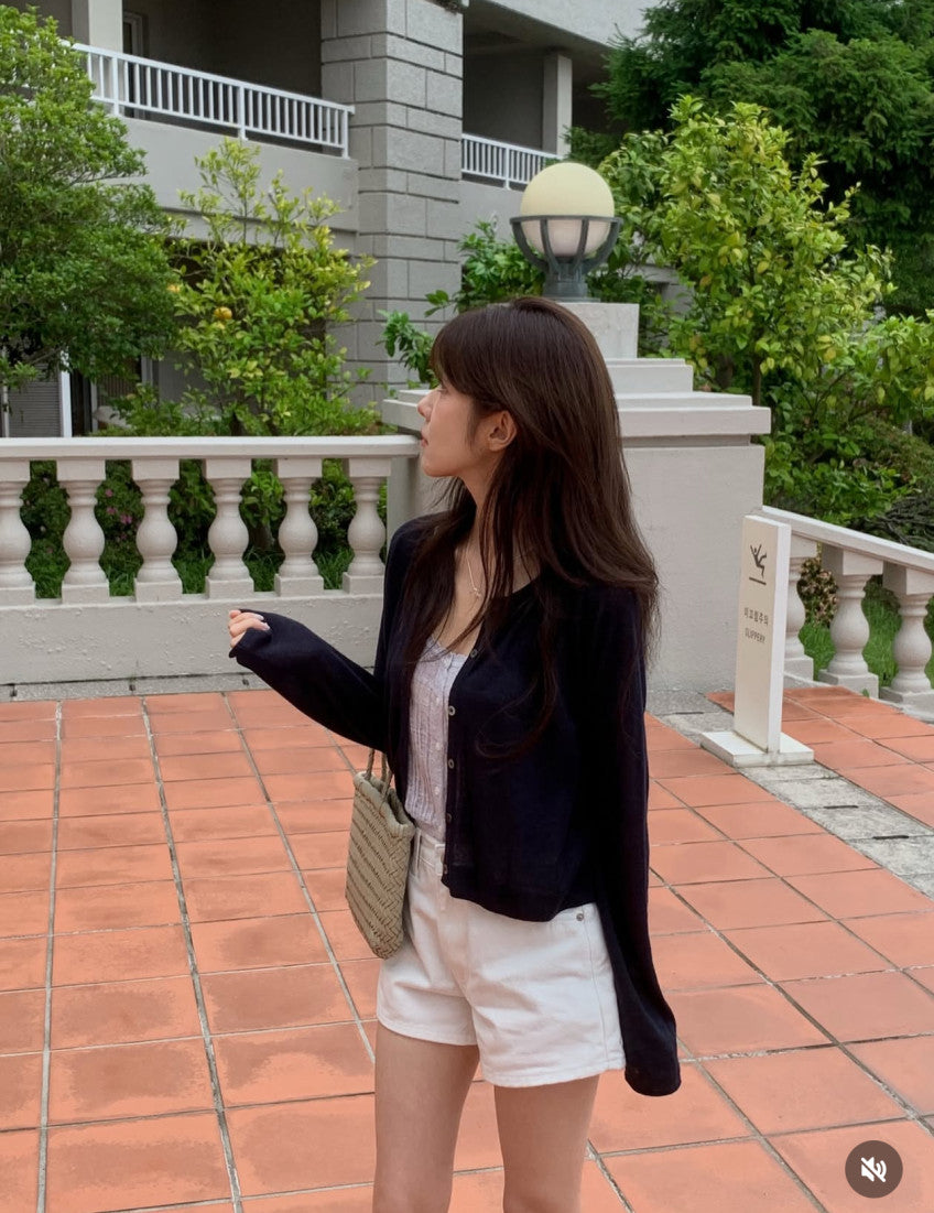 rari linen cardigan-4col