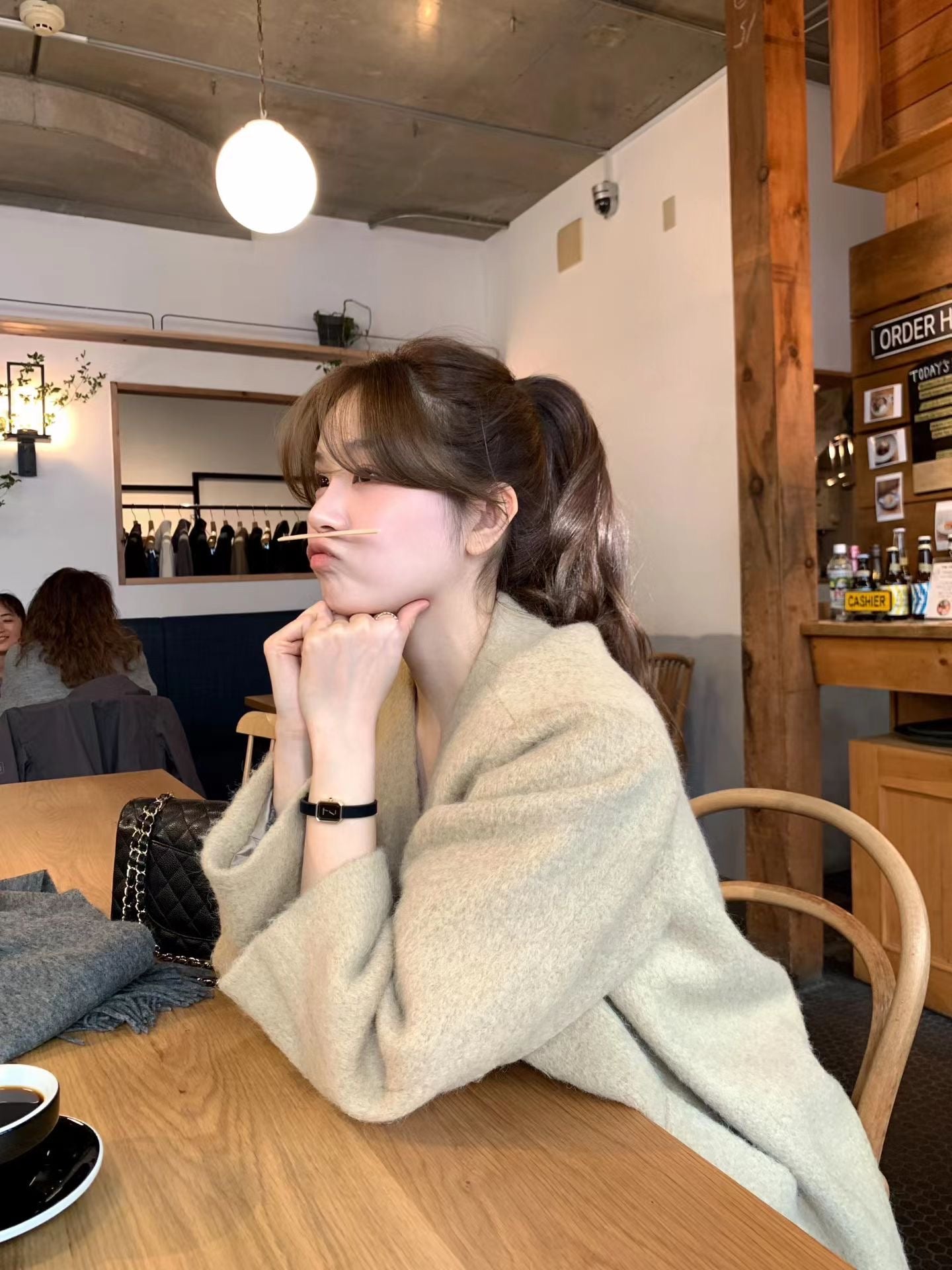 Ounce sander alpaca half coat-2col