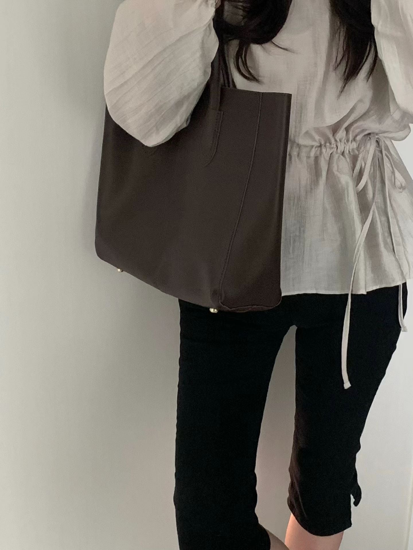 shoulder tote bag-2col