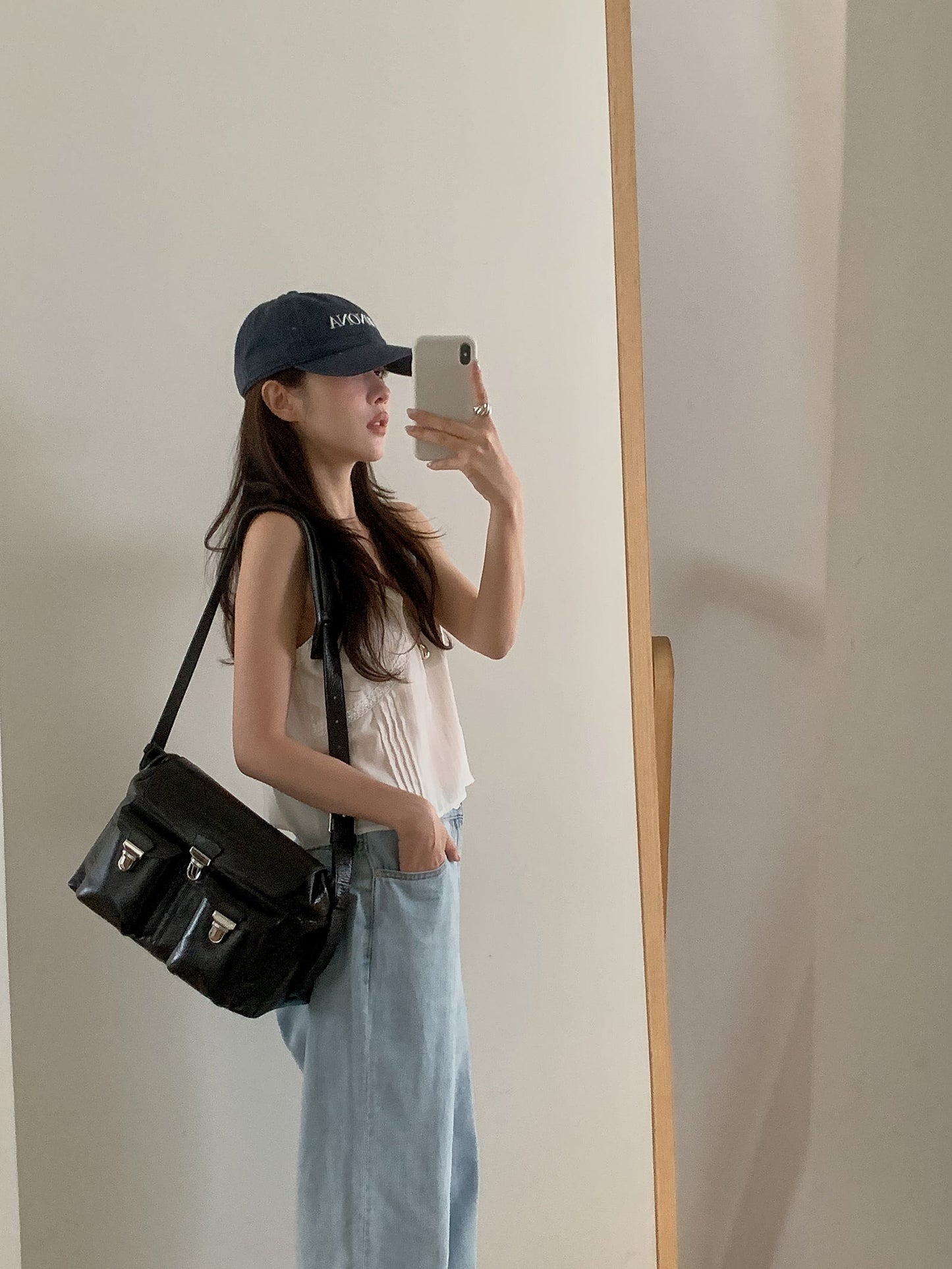 light blue wide denim