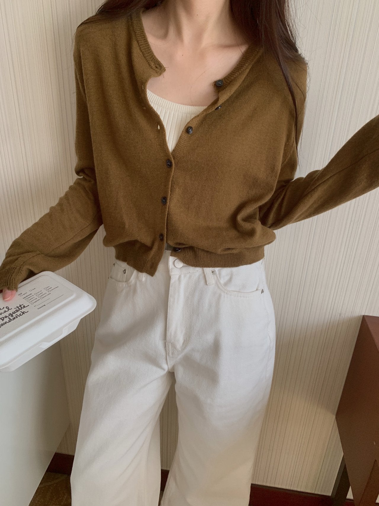 cashmere cardigan-5col