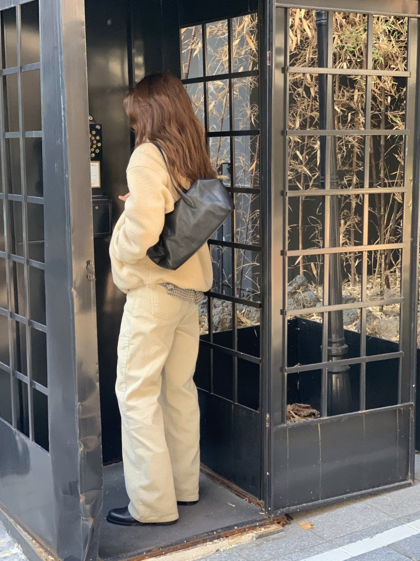 Cris fine wool dumble zip up jumper-3col