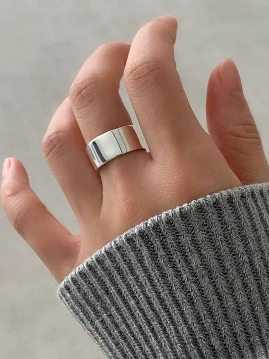 Wide open band ring