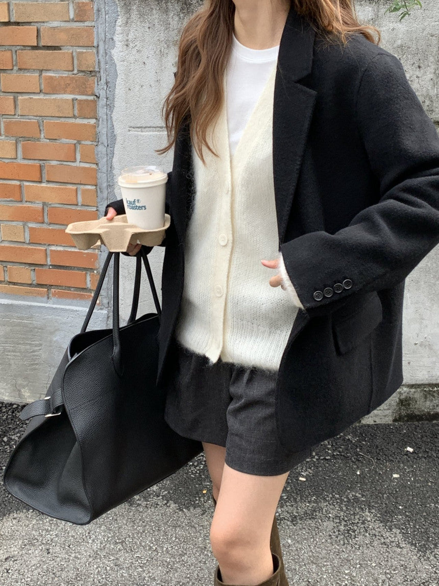 Adele meribo wool handmade jacket-2col