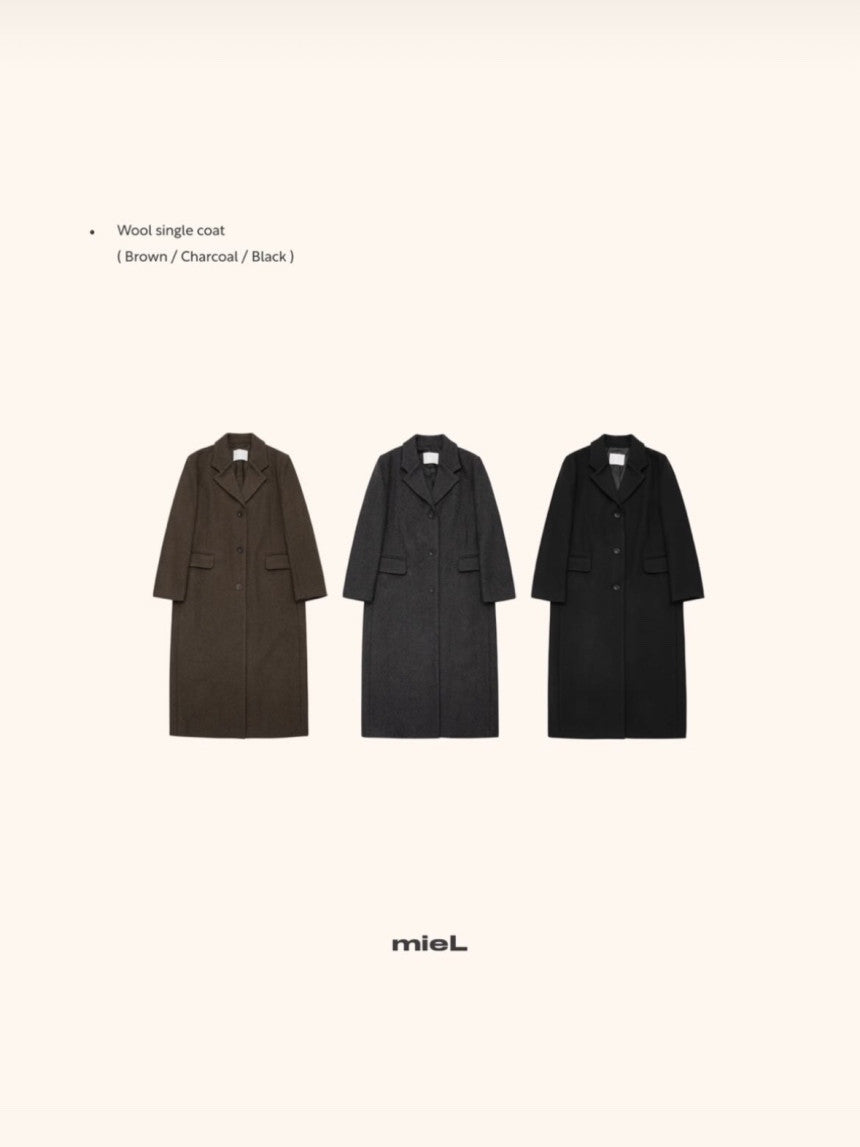 Wool single coat-3col