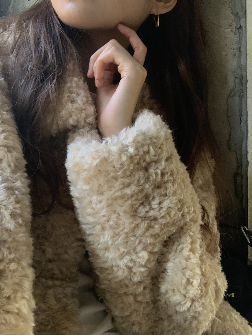 Ales reversible fur shearling jacket-2col