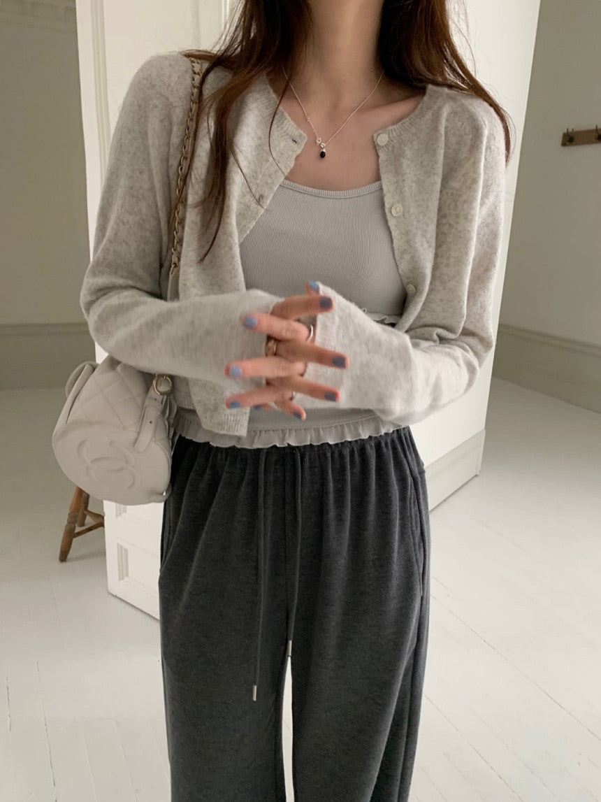 Elvin crop cardigan-4col