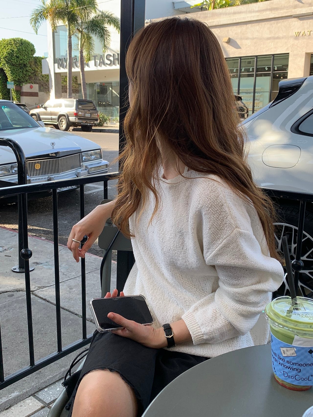 Sia paper boat-neck box knit-2col