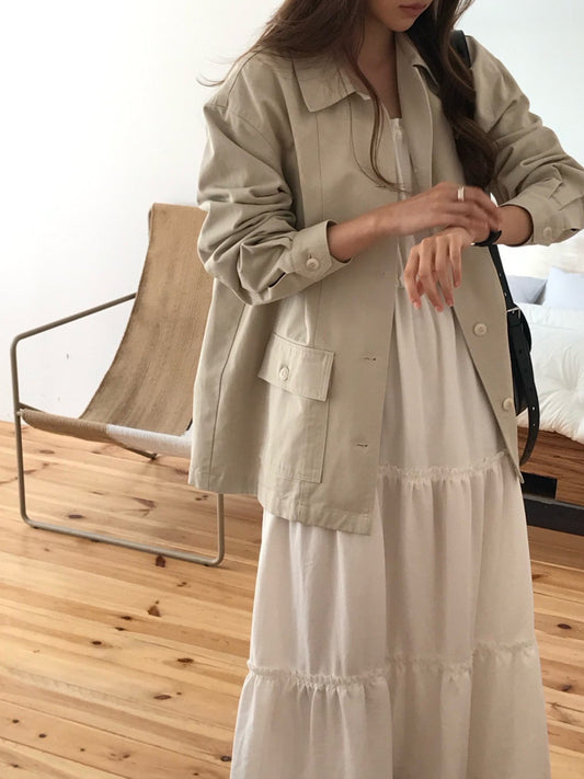 Glebe cotton bomber jacket-2col