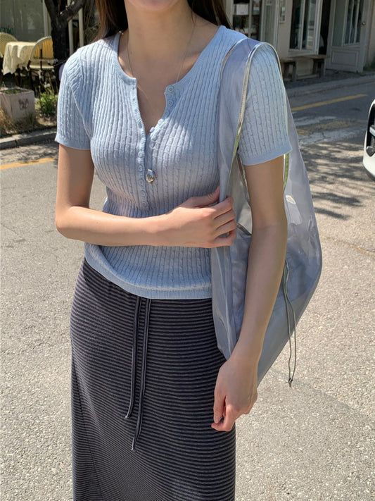 Slick twisted knit-4col