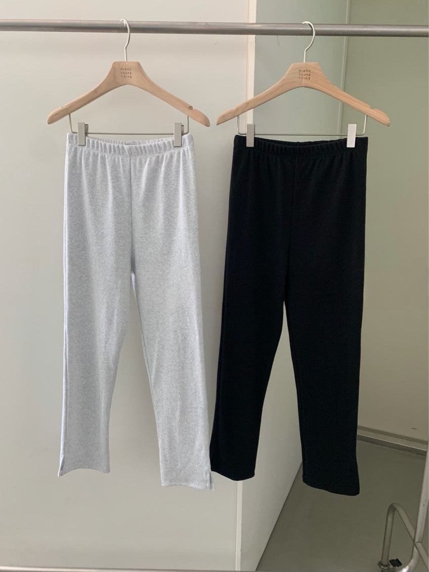 rib capri pants-2col