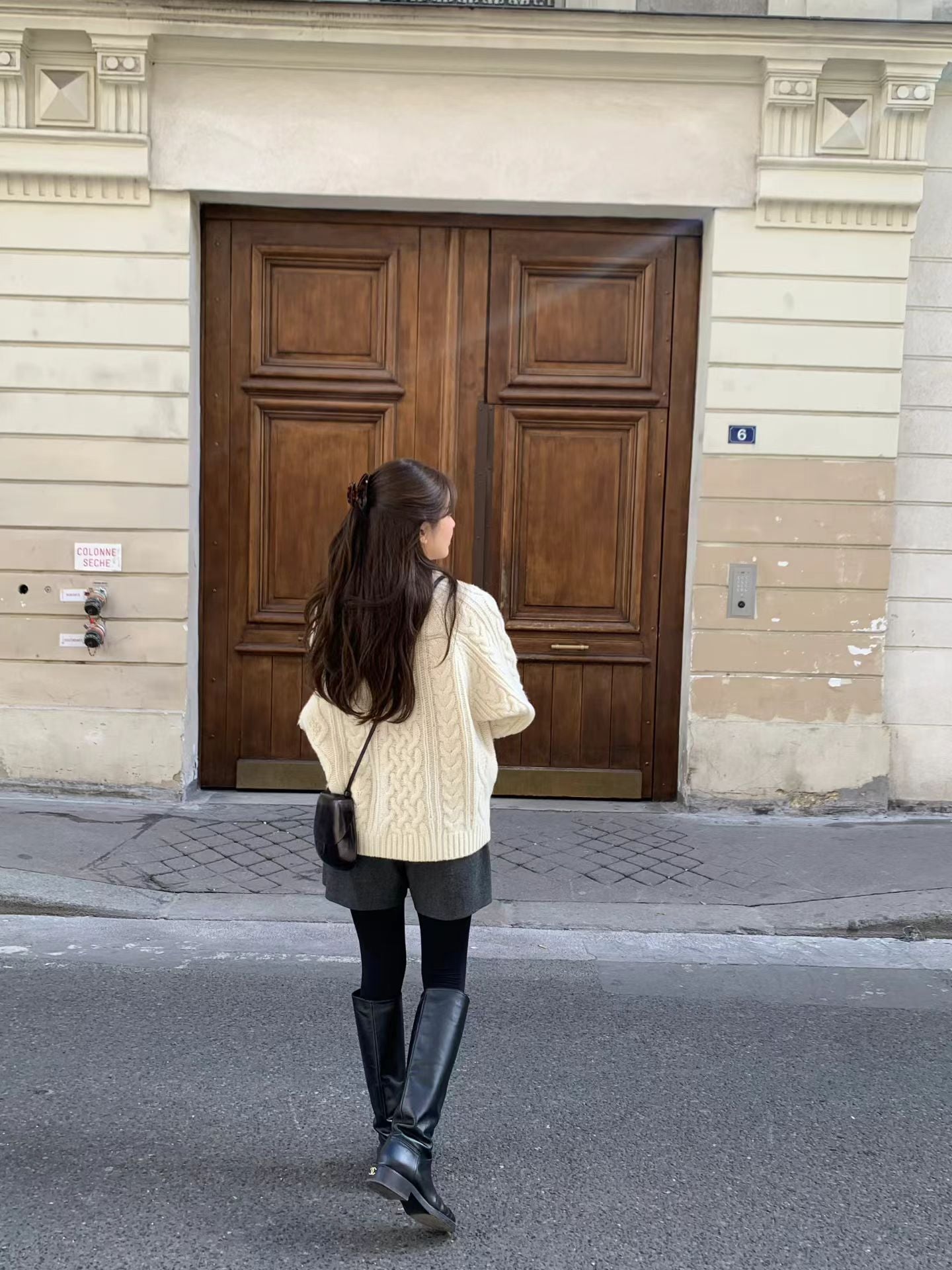 Ounce margo wool cable knit-2col