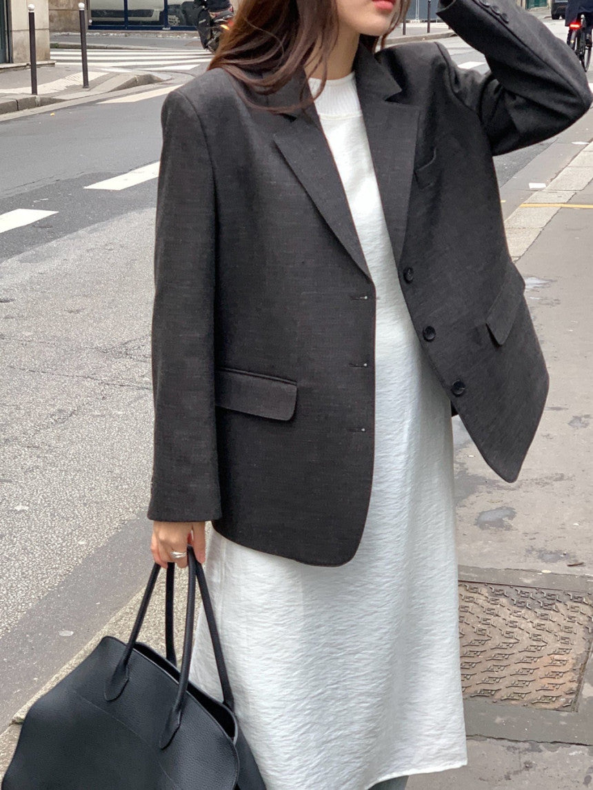 British basic blazer jacket-3col