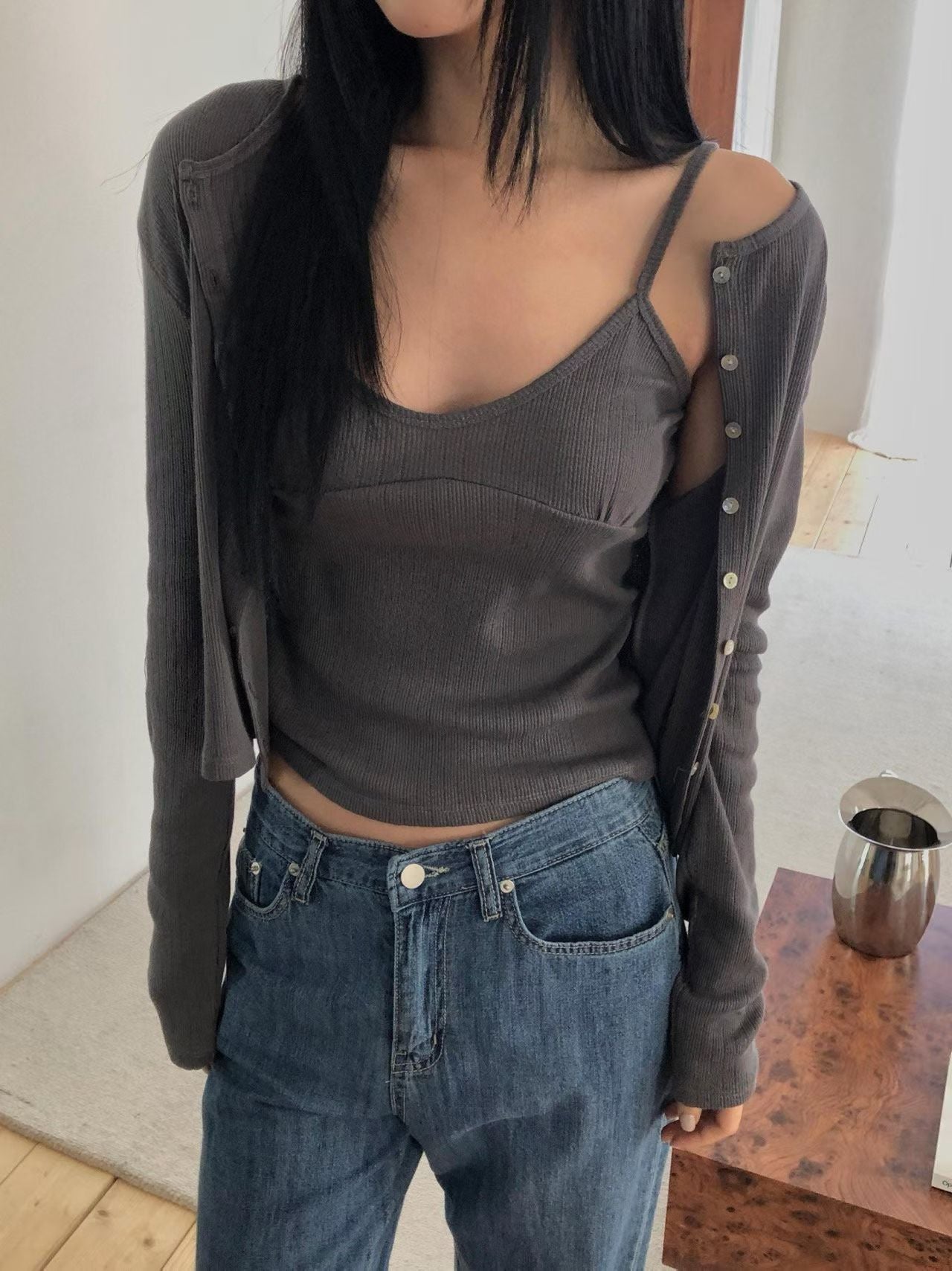 momo cardigan&sl set-3col