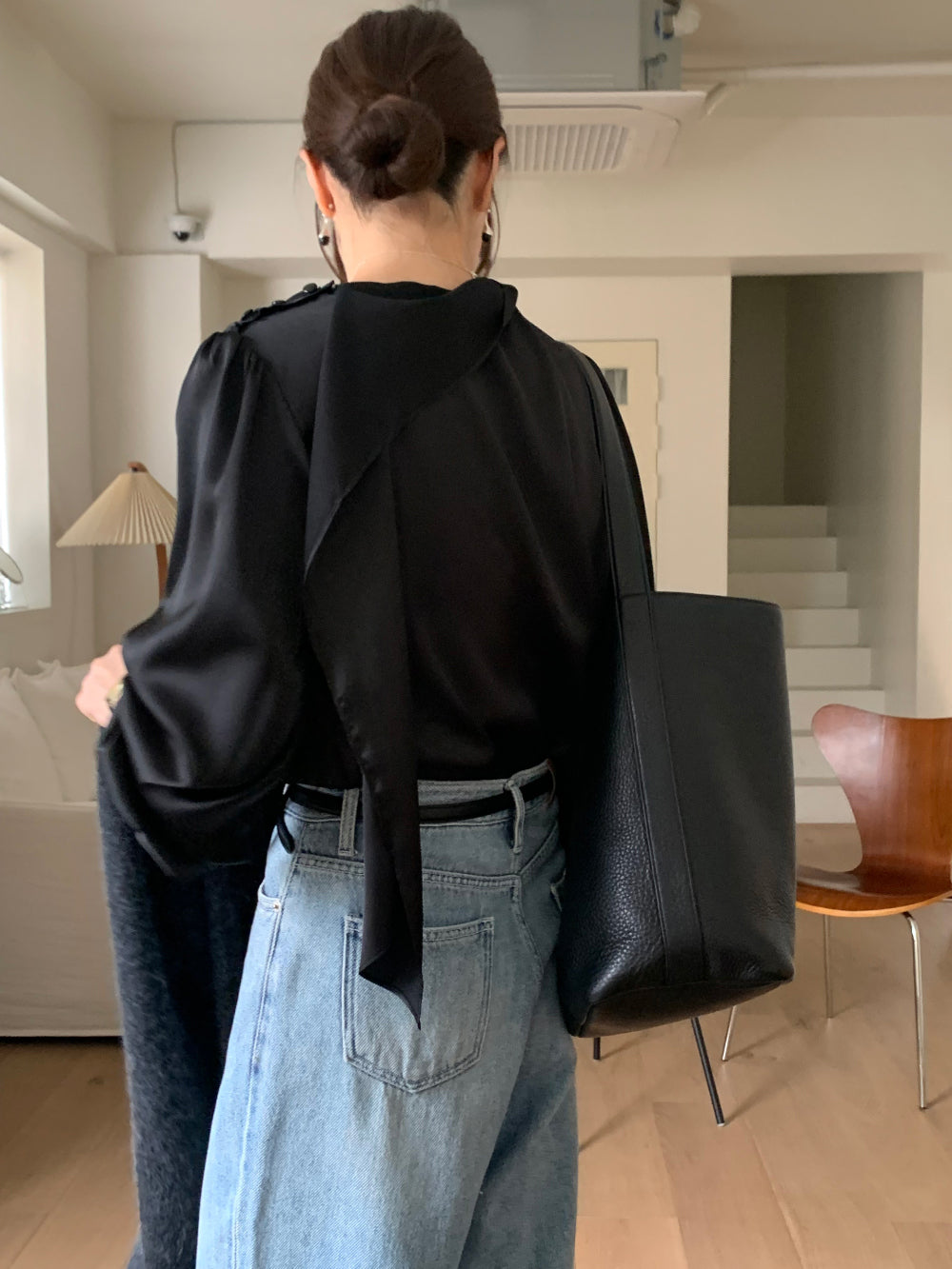 house tie blouse-3col