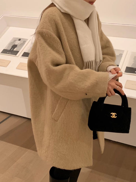 Ounce sander alpaca half coat-2col