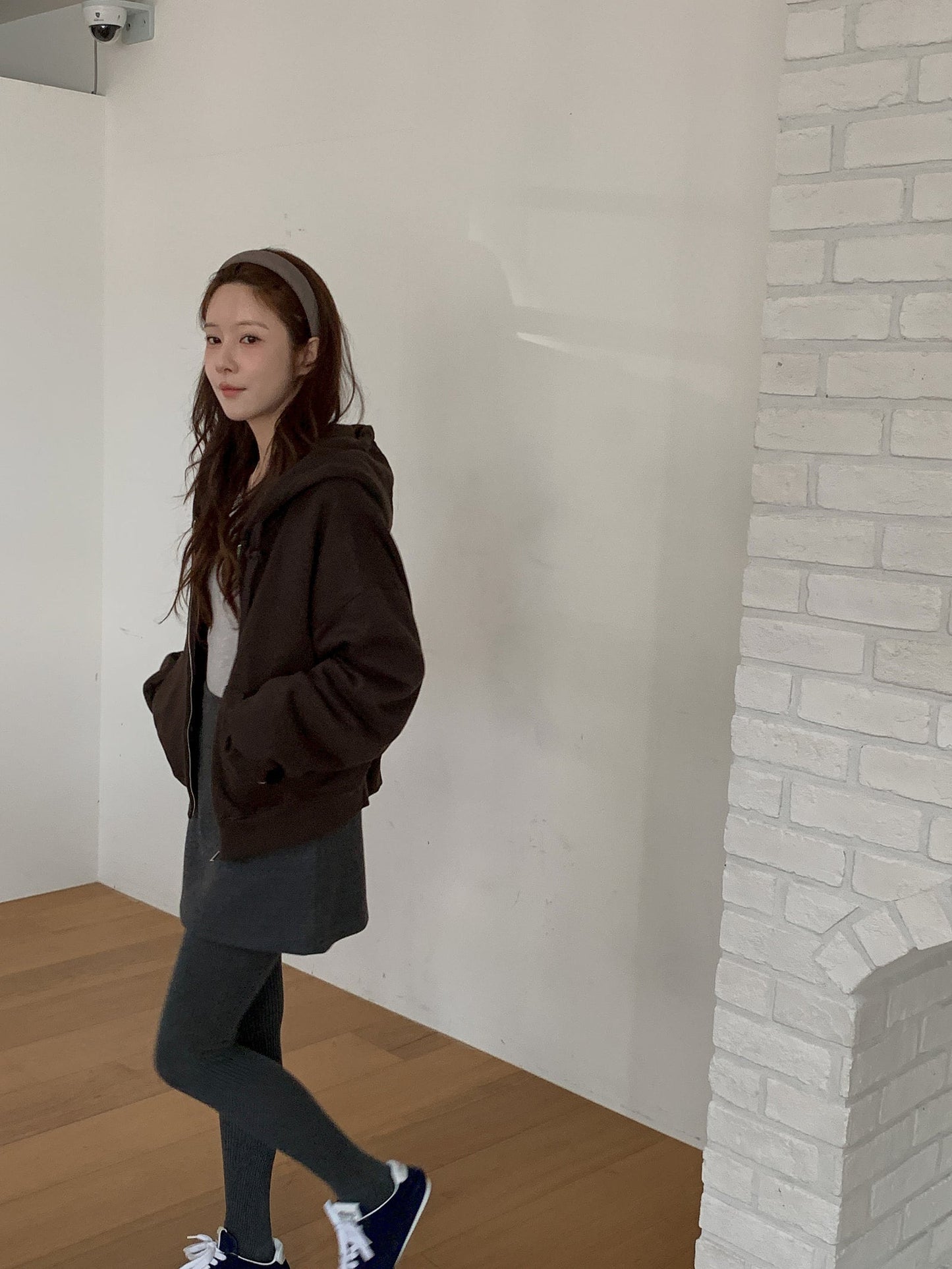 Essential gimo hood zip-up&pants&skirt-3col