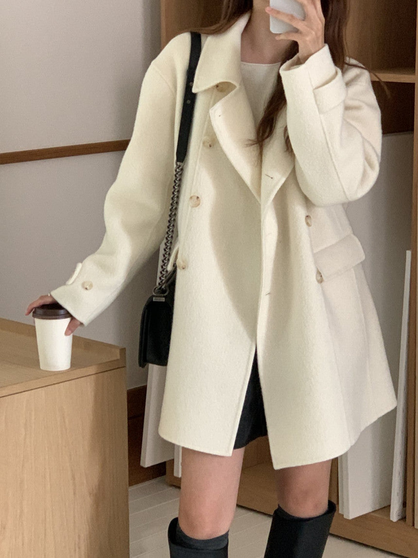 Ellen double handmade coat-2col