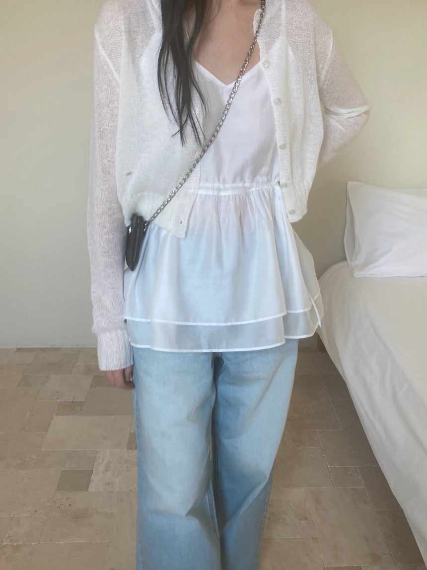 Mov sleeveless blouse