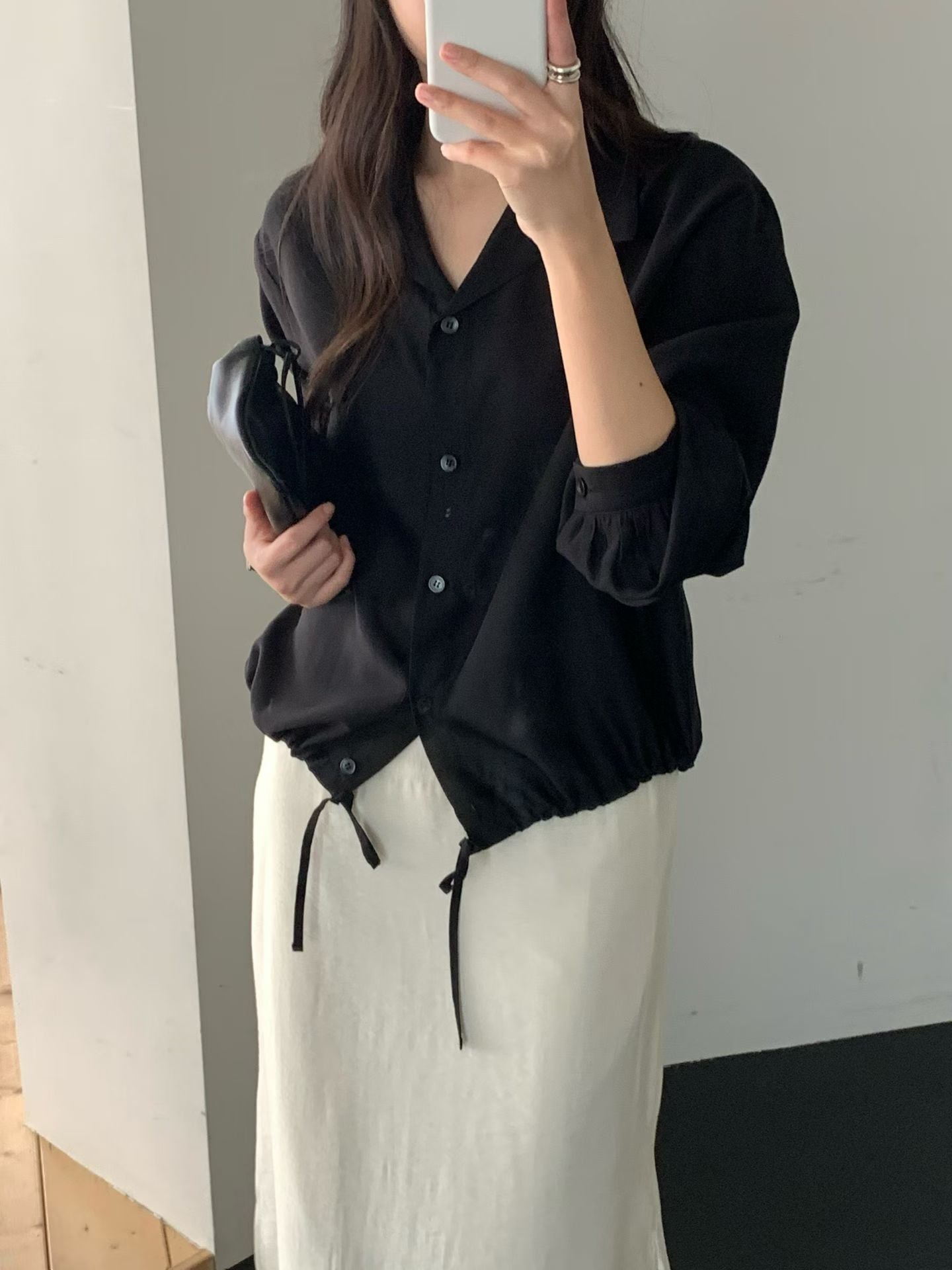 wind string blouse-3col