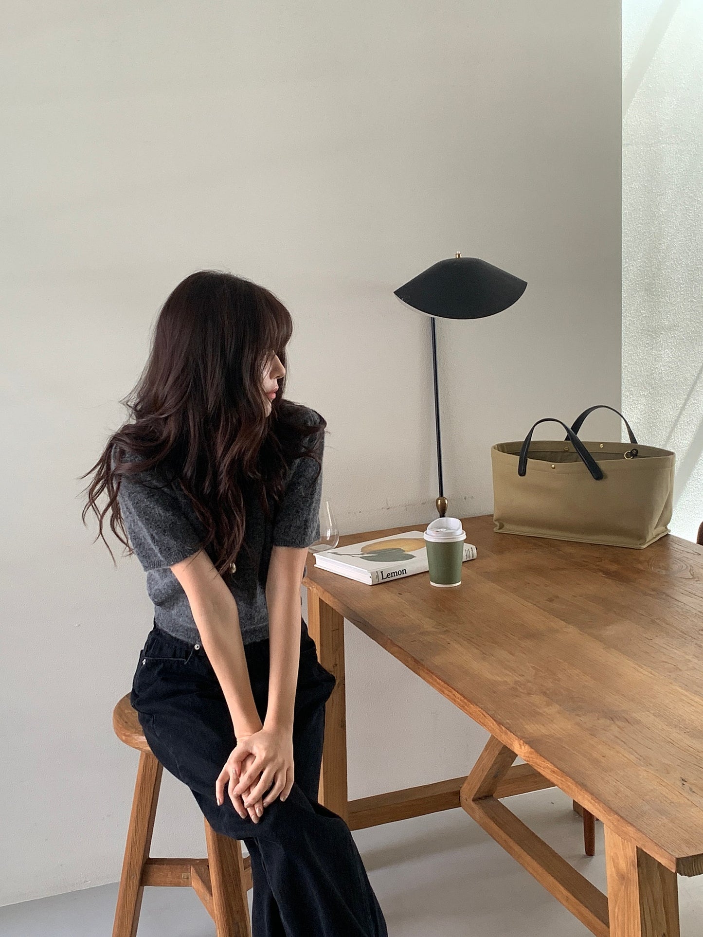 black wide denim