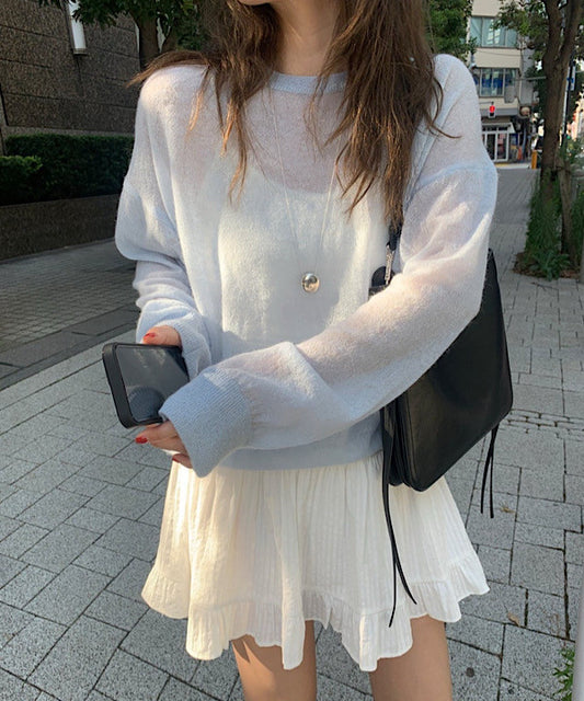 Slow loose alpaca knit-4col