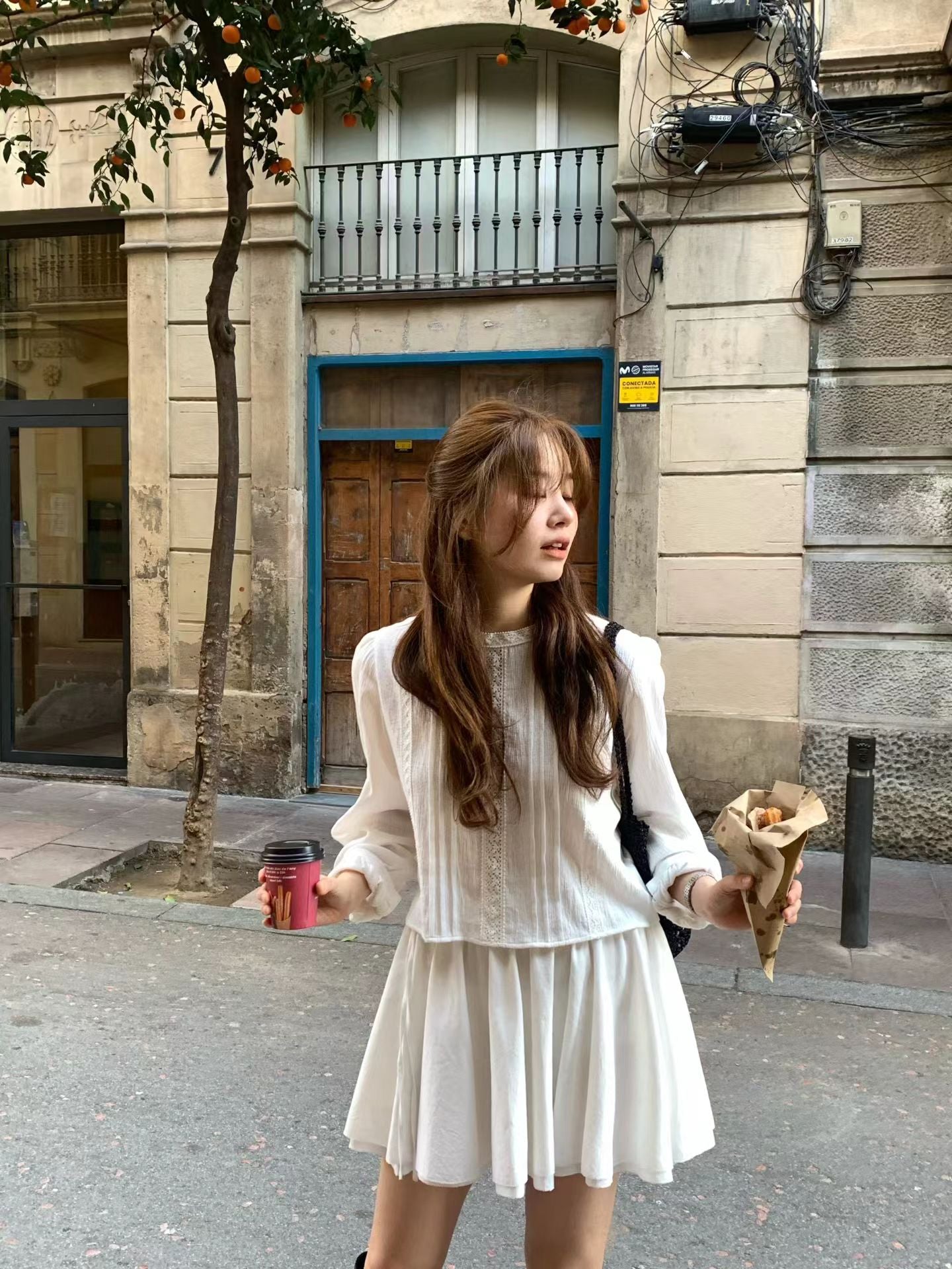 Ounce pico banding mini skirt-2col