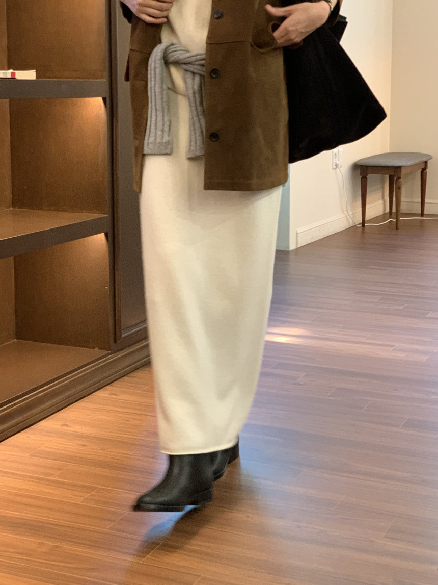 Amel wholegament cashmere knit skirt-3col