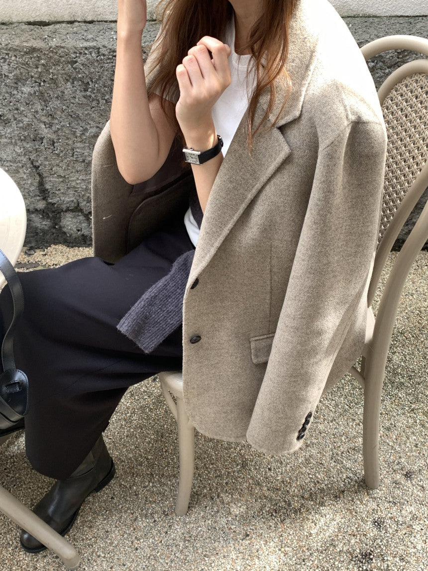 Adele meribo wool handmade jacket-2col