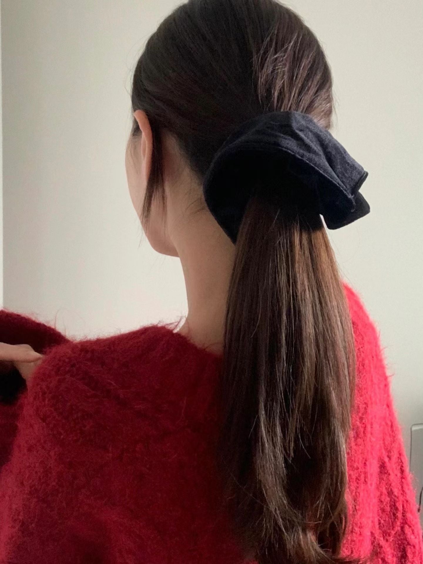 Square velvet scrunchies