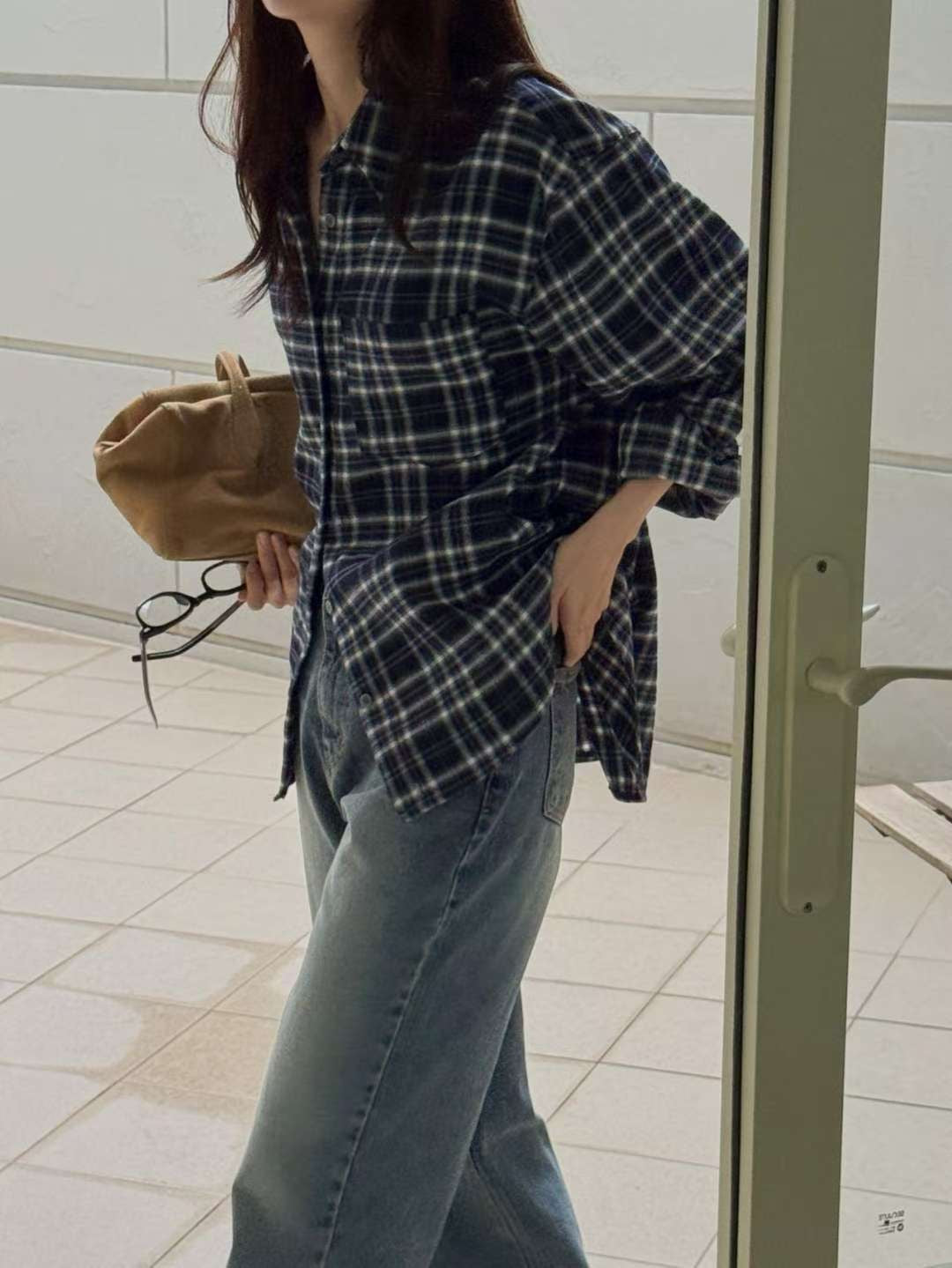 Taco check shirt-2col