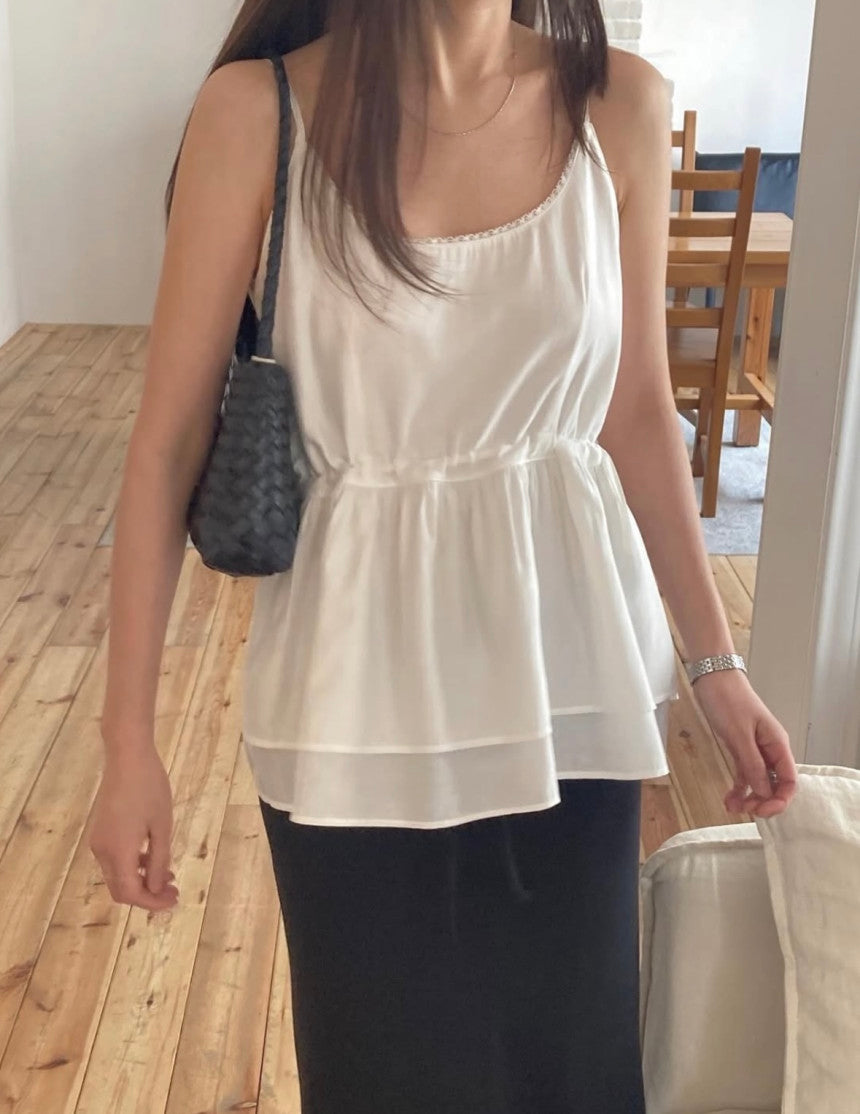 easy sleeveless blouse-2col