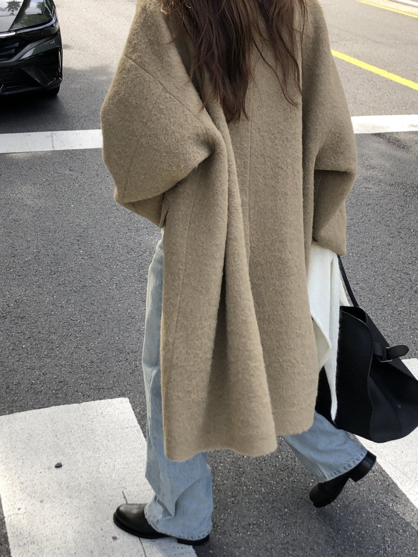 Lea alpaca handmade coat-2col