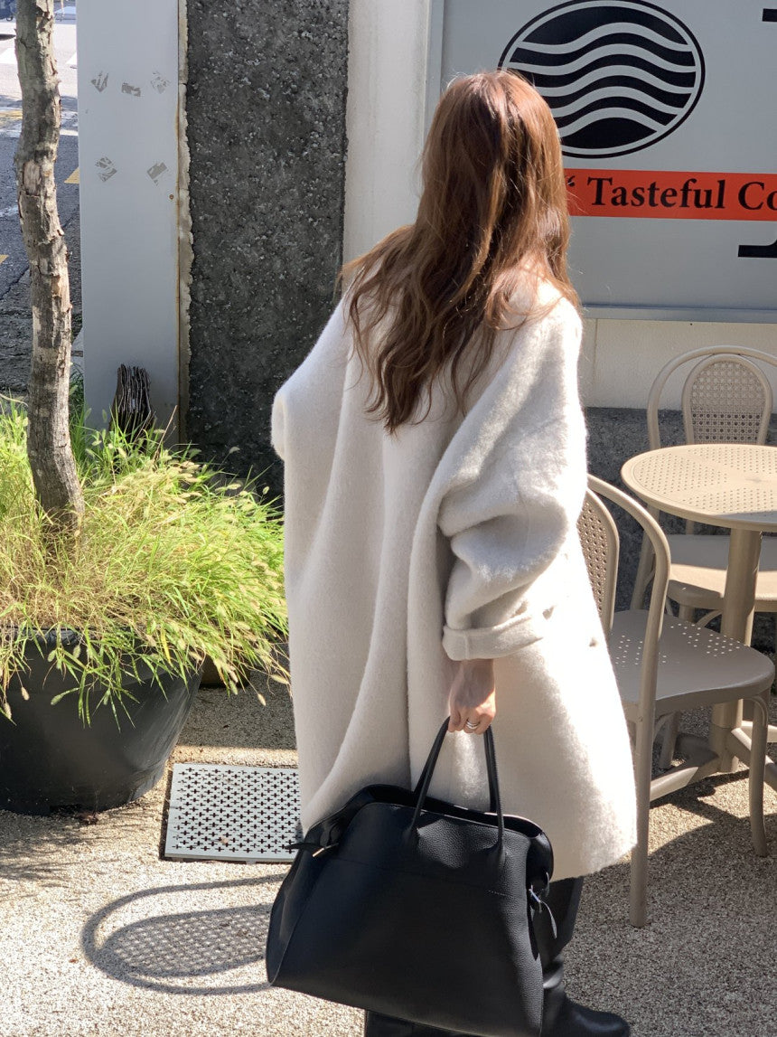 Lea alpaca handmade coat-2col