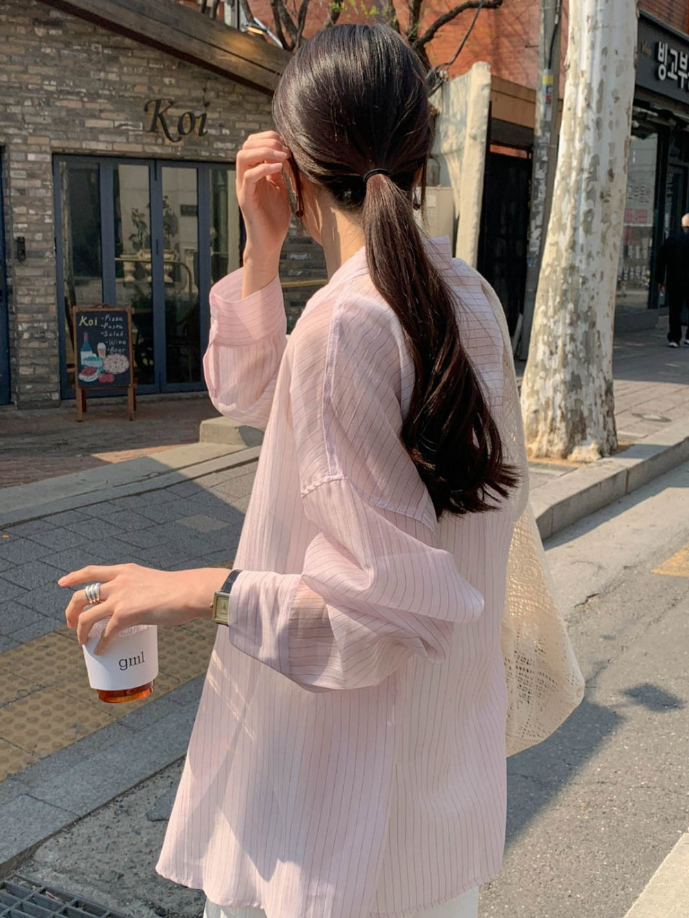 Tencel stripe shirt-3col