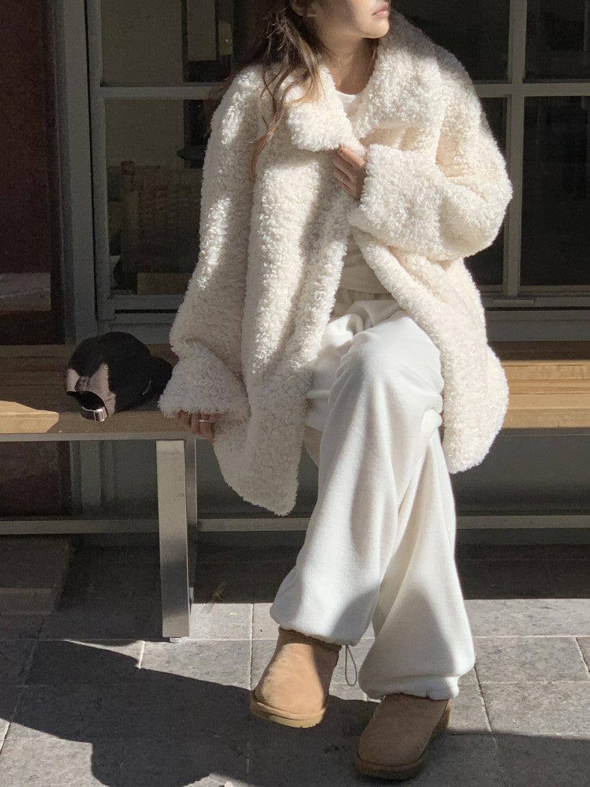 Ales reversible fur shearling jacket-2col