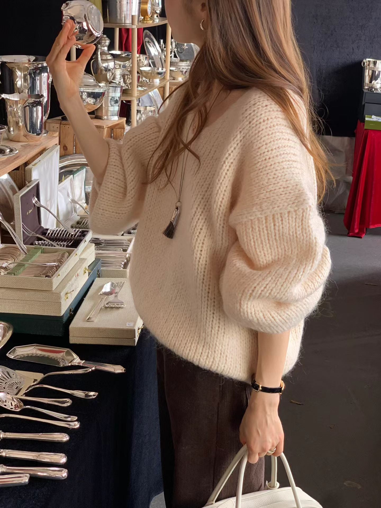 Ounce rina mohair v-knit-2col