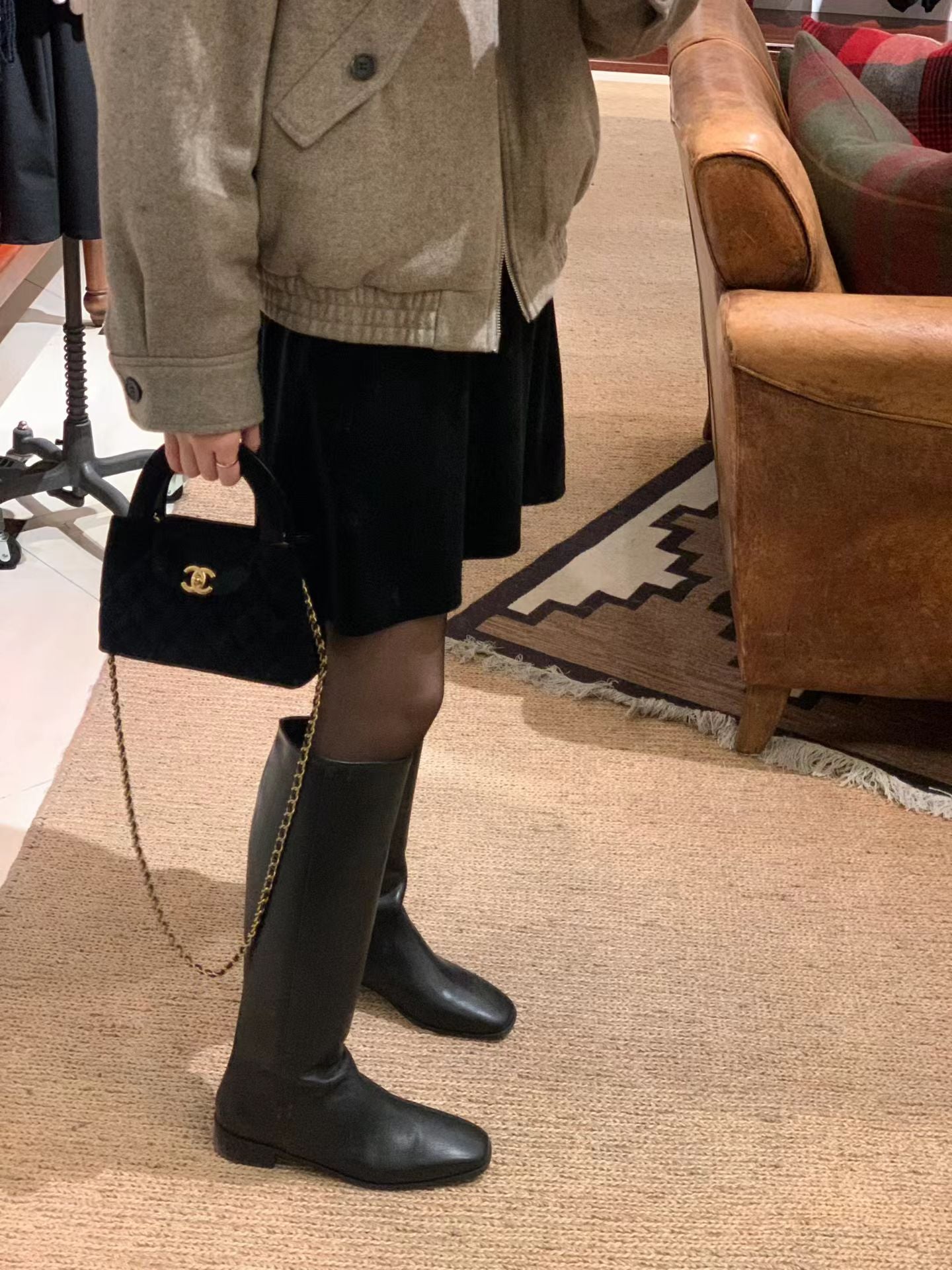 Ounce teddy wool fur Collar jacket-2col