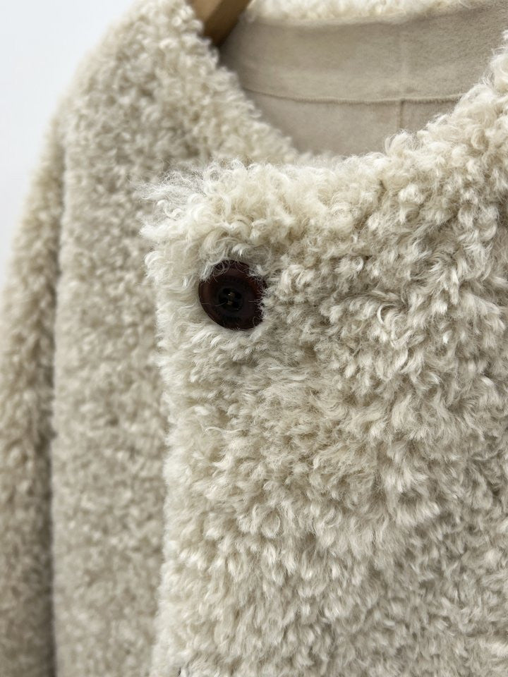 Lozan round neck fur jacket