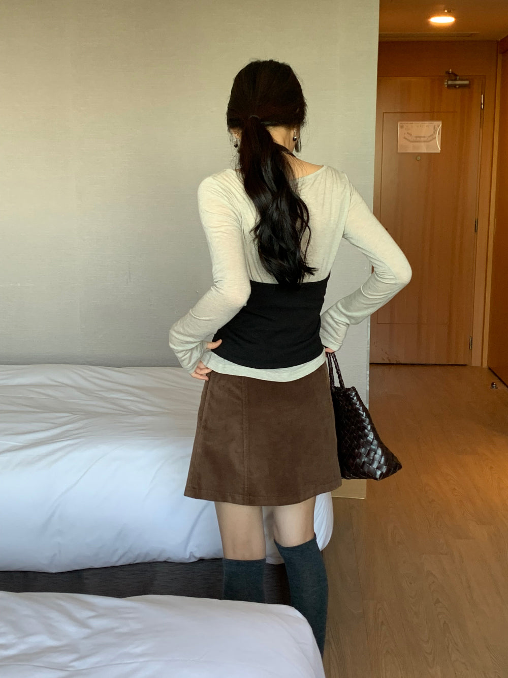 Halter layered set T-4col