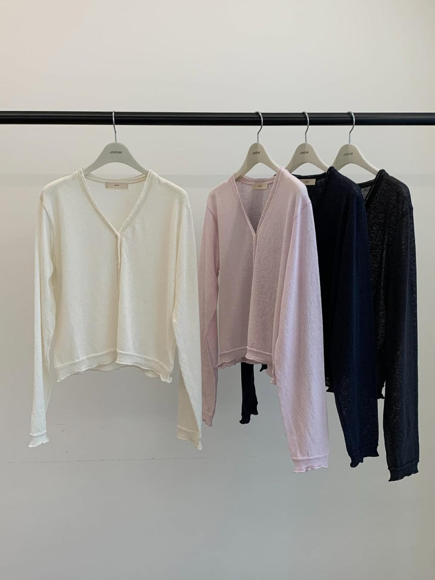 shop linen cardigan-4col