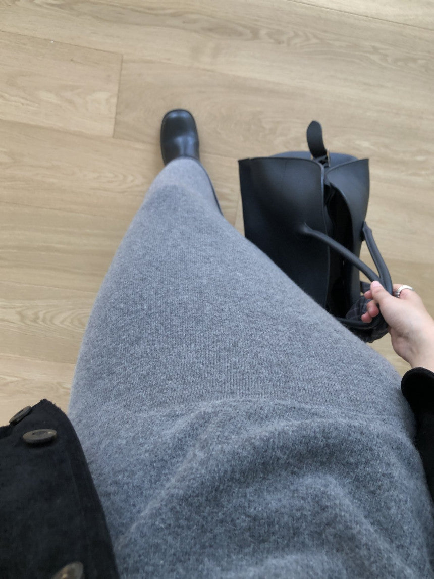 Amel wholegament cashmere knit skirt-3col