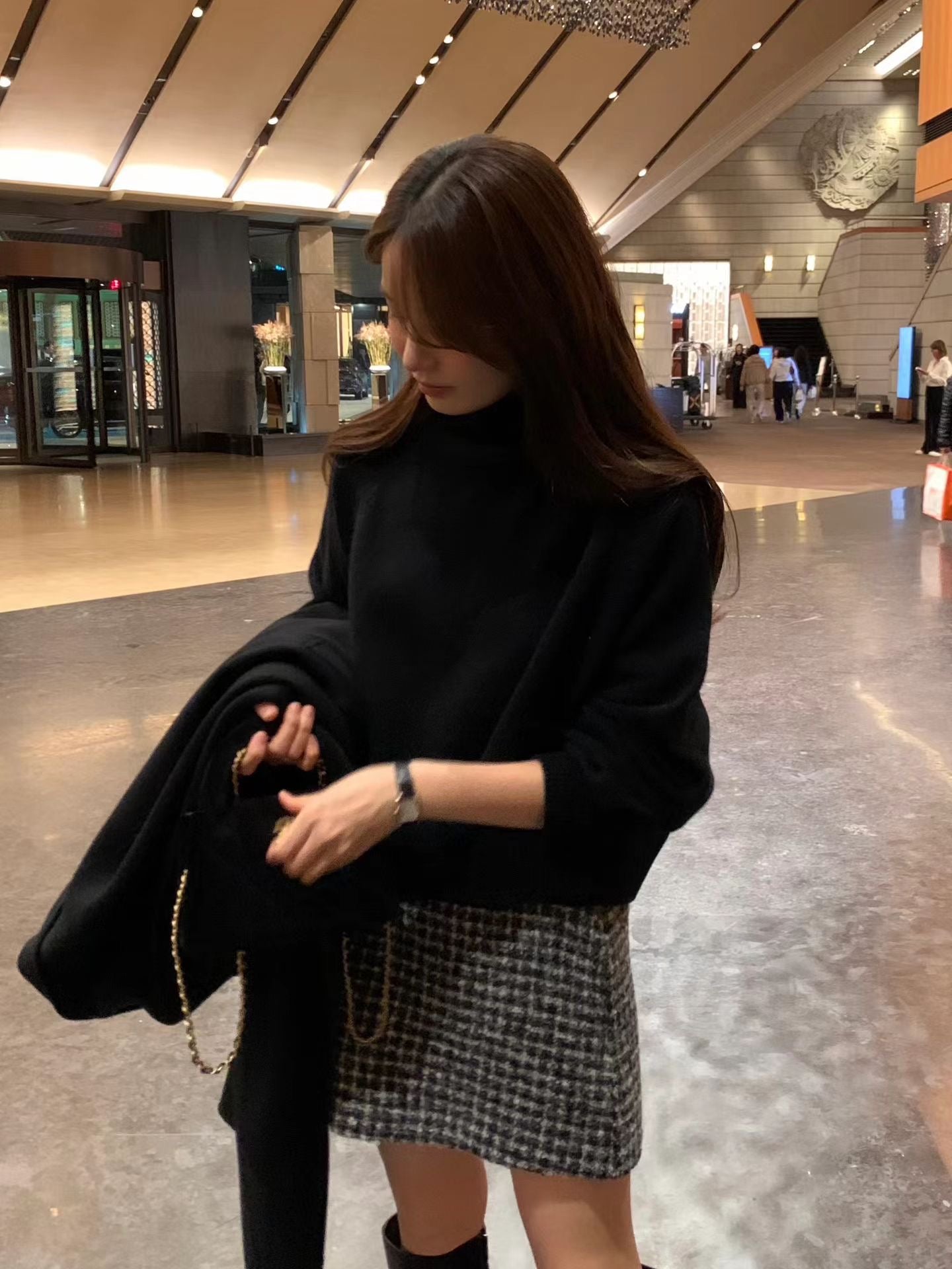 Ounce cash raglan turtleneck knit-3col