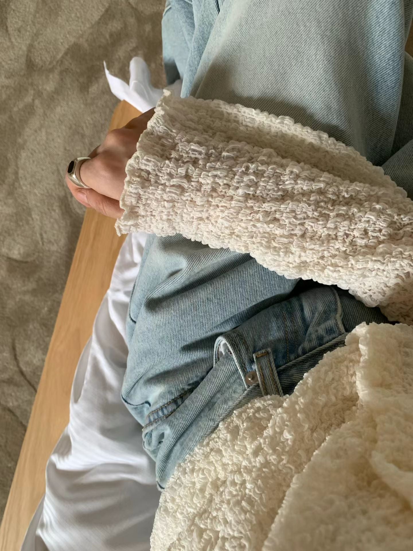 Ounce cloud wrinkle cardigan-3col