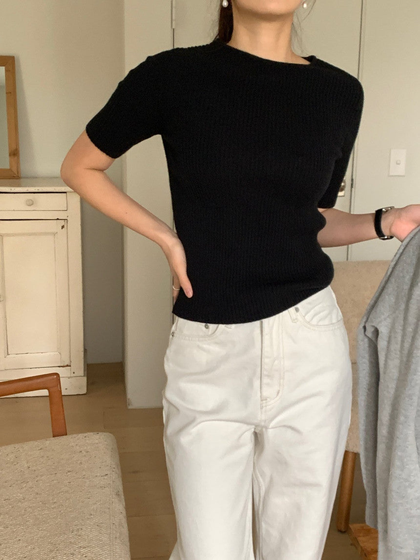 Louis rib half knit-4col
