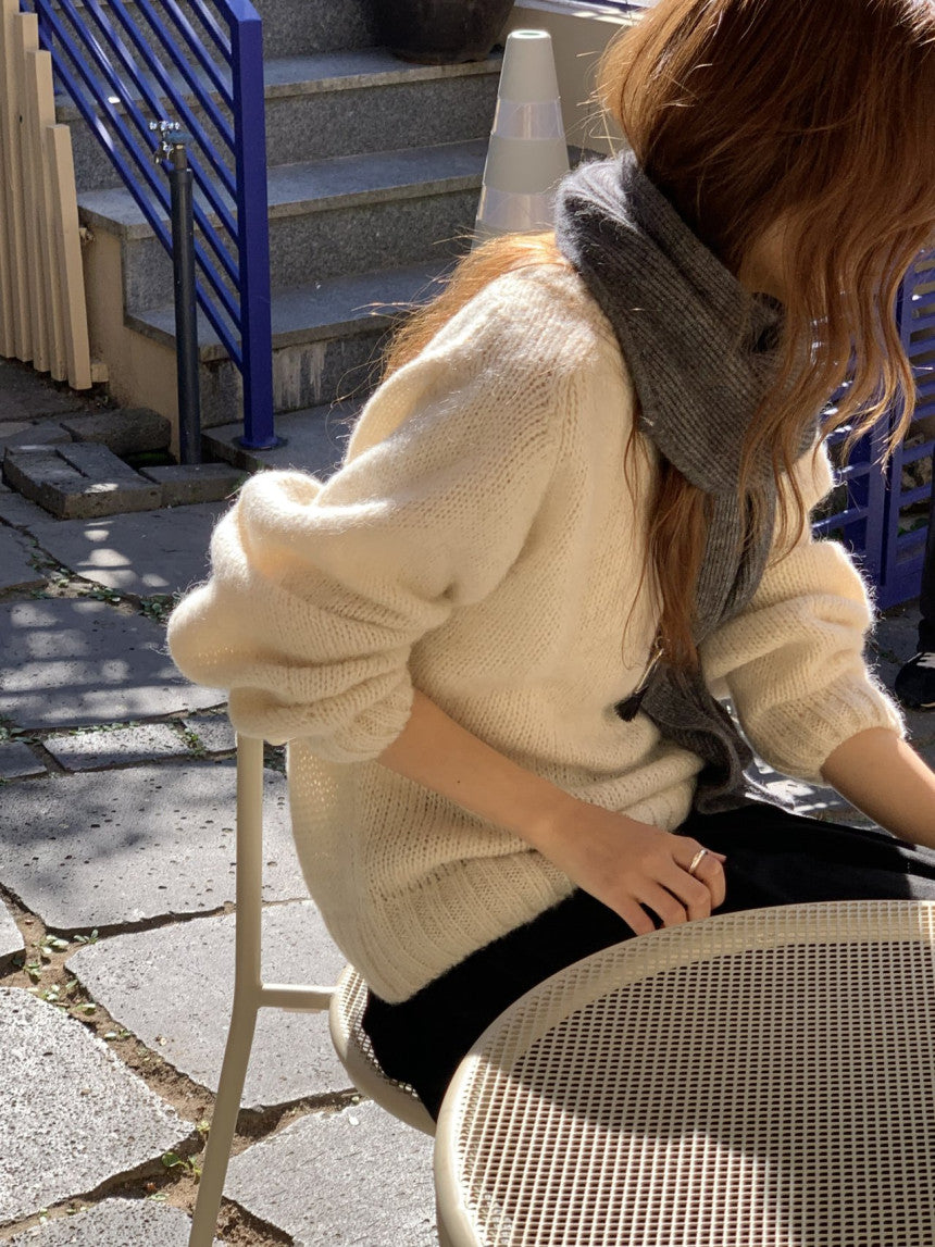 Verona raccoon knit bolero-3col