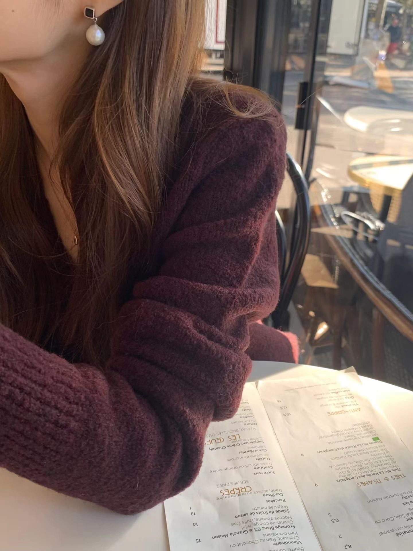 Ounce bokashi wool boucle cardigan-2col