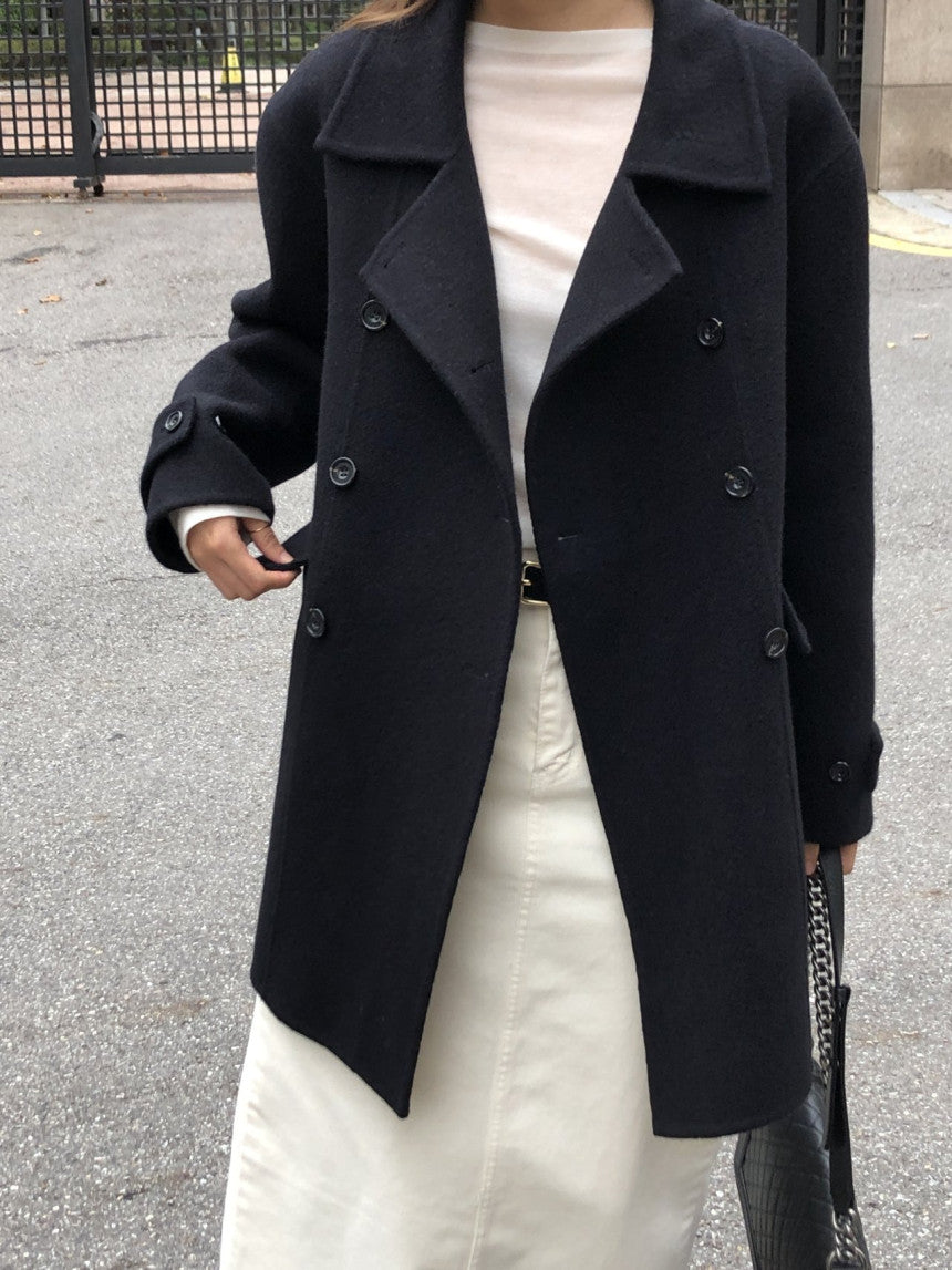 Ellen double handmade coat-2col