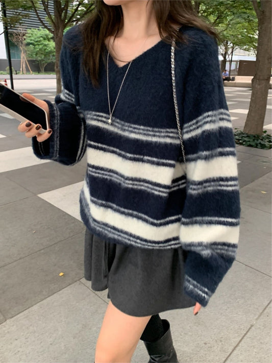 multi-v brush knit-2col